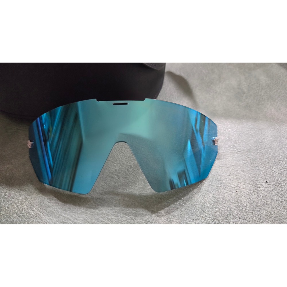 Versace Blue Mirrored Shield Replacement Lens with Medusa Head and Case